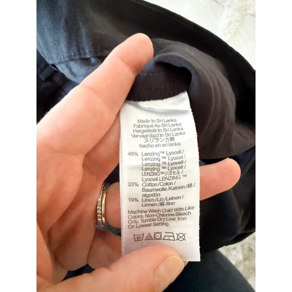 Madewell | NWT | Slouchy Straight Pants in Drapey Twill in True Black | Sz 14 - Picture 9 of 10